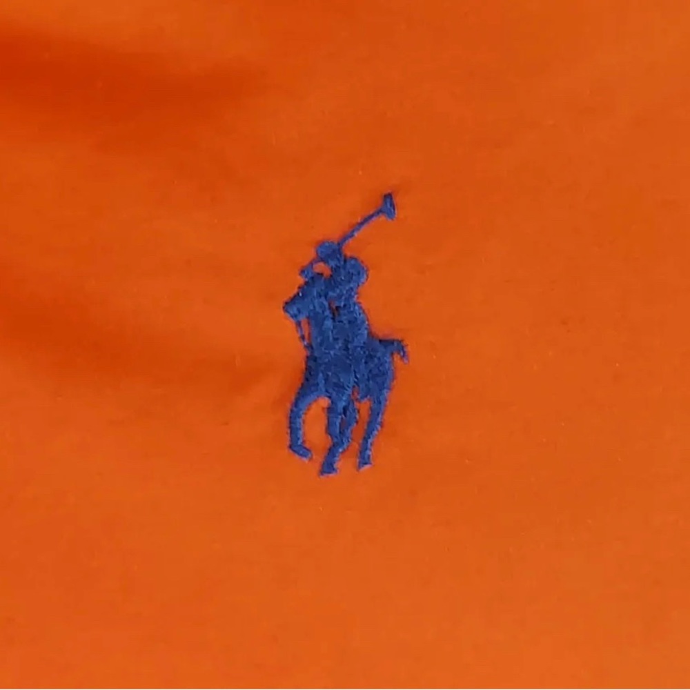 Men's Polo Ralph Lauren Orange Long Down Fill Puffer Coat Large NWT - Picture 4 of 16
